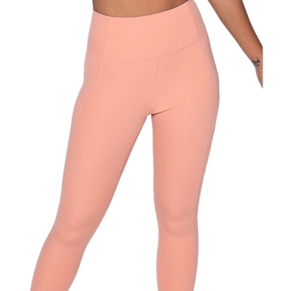 GIRLFRIEND COLLECTIVE Peach Sherbert Pastel 3/4 Leggings US Sz 5X - Picture 1 of 10